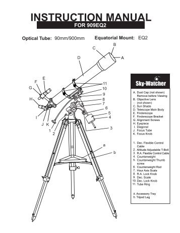 EVOSTAR-90 (EQ2) (90mm/900mm) - Optical Vision Ltd