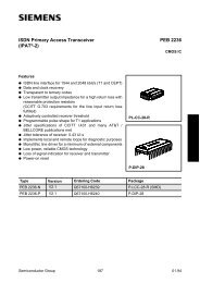 ISDN Primary Access Transceiver (IPATÂ®-2) PEB 2236