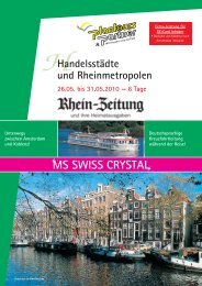 MS SWISS CRYSTAL - rz-Leserreisen