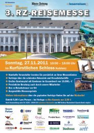 3. RZ-Reisemesse 3. RZ-Reisemesse - rz-Leserreisen