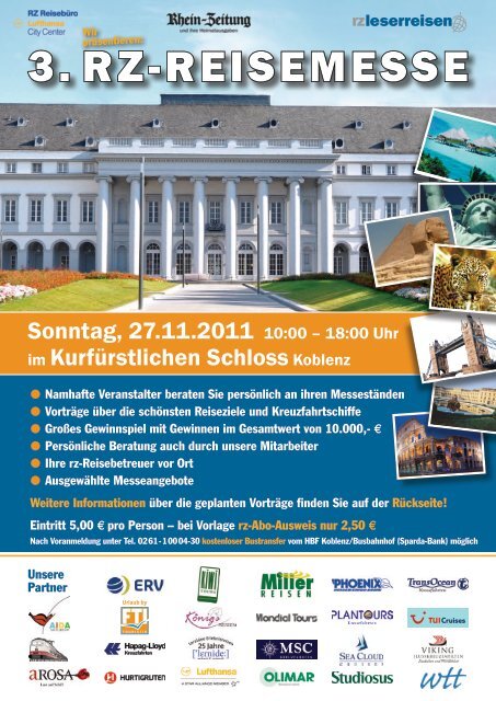 3. RZ-Reisemesse 3. RZ-Reisemesse - rz-Leserreisen