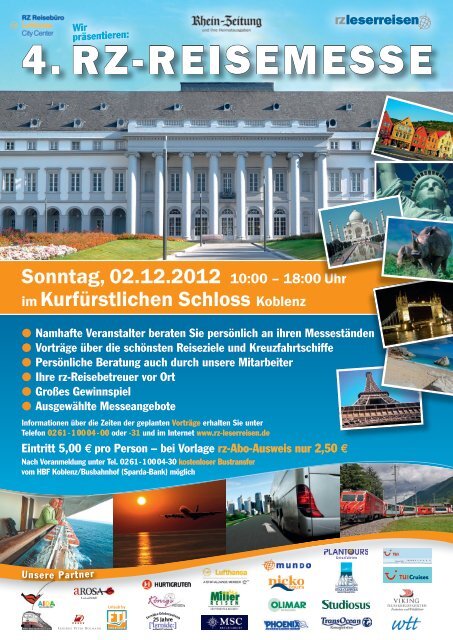 Sonntag, 02.12.2012 10:00 â 18:00 Uhr im ... - rz-Leserreisen