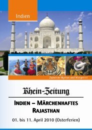 INDIEN â MÃRCHENHAFTES RAJASTHAN - rz-Leserreisen