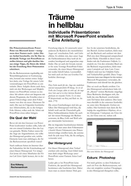 connect 2/2002: Powerpoint - Rechenzentrum - UniversitÃ¤t Augsburg