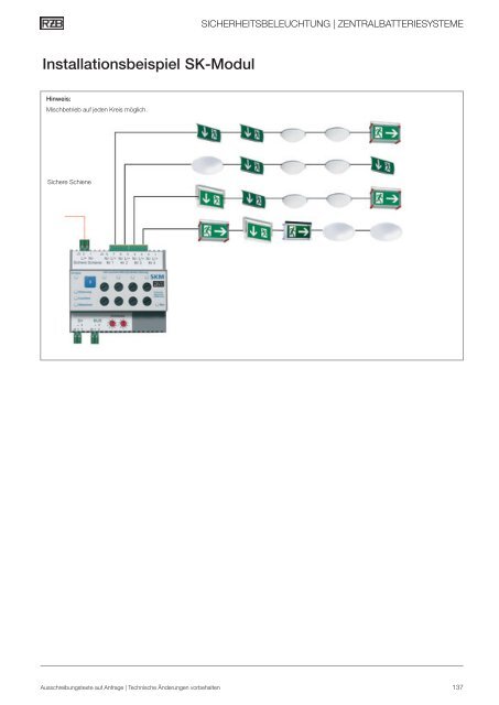 SICHERHEITSBELEUCHTUNG - RZB