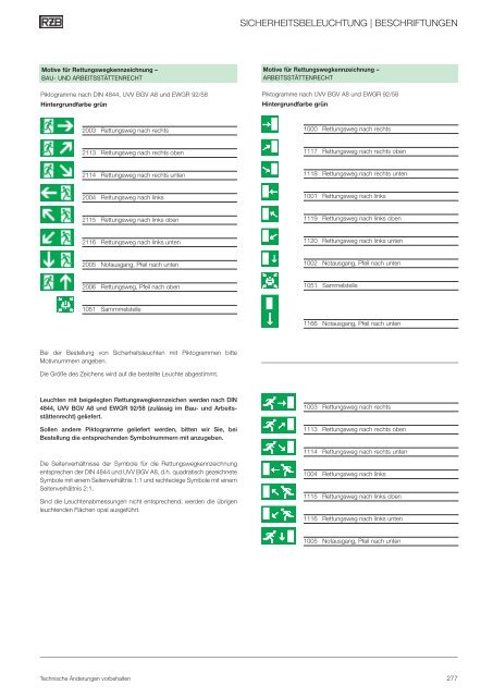 SICHERHEITSBELEUCHTUNG - RZB Leuchten