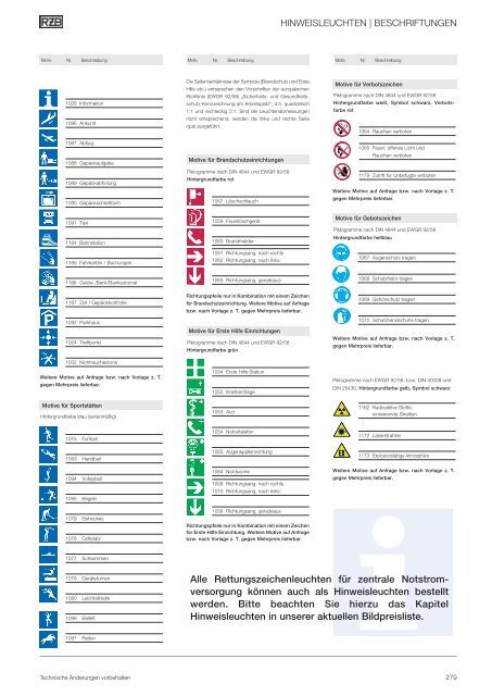 SICHERHEITSBELEUCHTUNG - RZB Leuchten