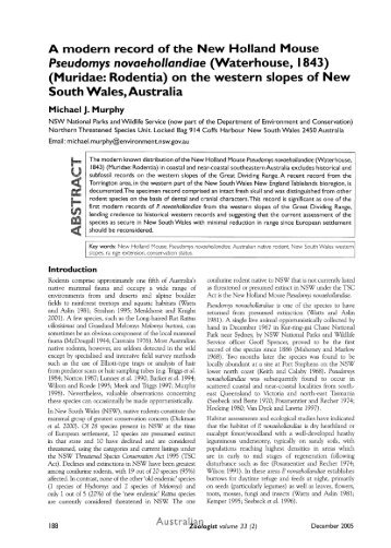 Muridae: Rodentia - RZS of NSW