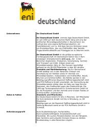 Unternehmen Eni Deutschland GmbH Eni Deutschland ... - LMU