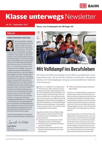 Klasse unterwegs Newsletter - S-Bahn Hannover