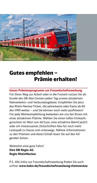 Ihre Empfehlung zählt – Freundschaftswerbung für die ... - Bahn.de