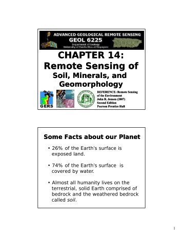 CHAPTER 14: Remote Sensing of Soil, Minerals, and Geomorphology