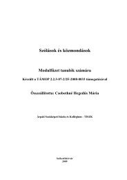 A modulfüzet alapadatai