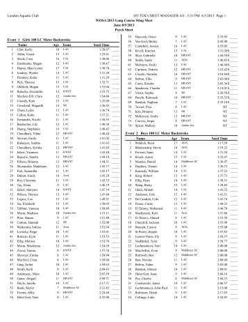 wosa sting - Middlesex Swimming