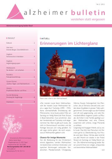 Erinnerungen im Lichterglanz - Alzheimer-Bulletin 2/2012