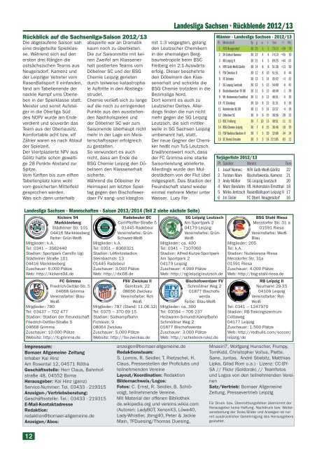 Saisonmagazin 2013/14 "Fußball im Osten"