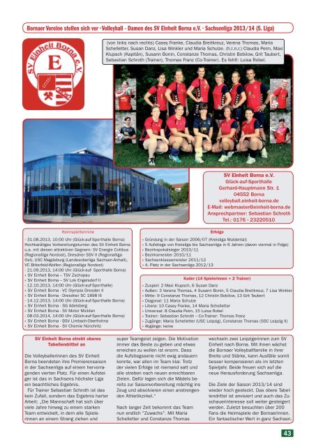 Saisonmagazin 2013/14 "Fußball im Osten"