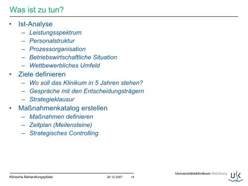 Klinische Behandlungspfade - Patientenmanagement ...