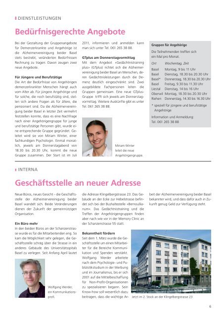 Morbus Pick, eine harte Diagnose - Alzheimer-Bulletin 1/2011