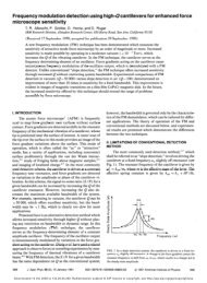 Frequency modulation detection using high-Q cantilevers for ...