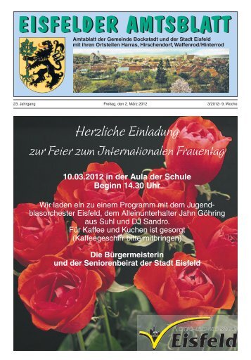 EISFELDER AMTSBLATT EISFELDER AMTSBLATT