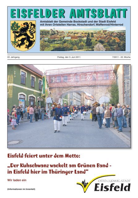 EISFELDER AMTSBLATT EISFELDER AMTSBLATT - Vielen Dank