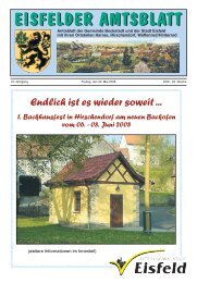 EISFELDER AMTSBLATT EISFELDER AMTSBLATT - Vielen Dank