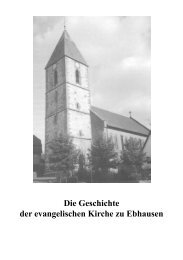 Die Geschichte der evangelischen Kirche zu Ebhausen