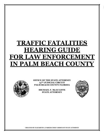 traffic fatalities hearing guide for law enforcement in - 15th Judicial ...