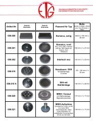 Gummiauflagen - ETG Hebebuehnen und Ersatzteile