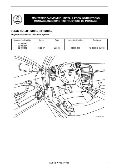 Saab 32000572 instructions in English - SaabDocs.com