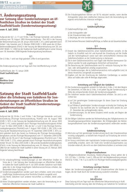 Amtsblatt - Saalfeld