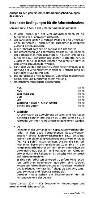 Tarif - Saarbahn GmbH