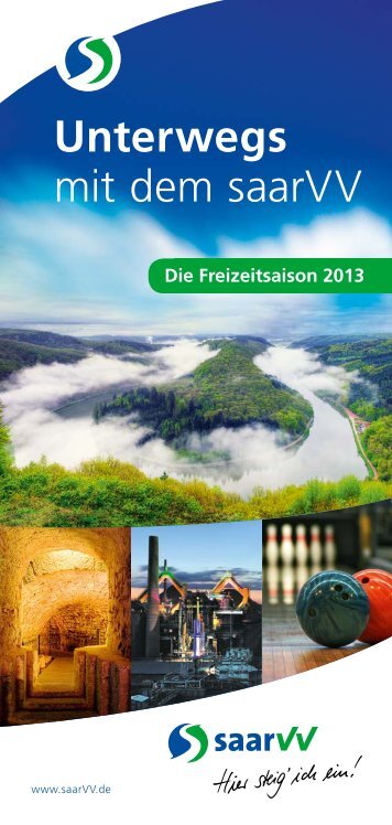 Freizeitflyer "Unterwegs mit dem saarVV" - Saarbahn GmbH