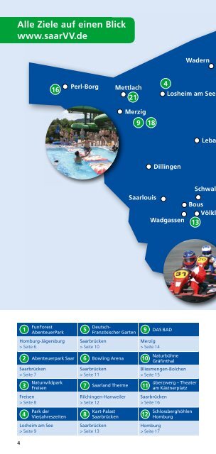 Freizeitflyer "Unterwegs mit dem saarVV" - Saarbahn GmbH