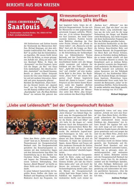 editorial - Saarländischer Chorverband