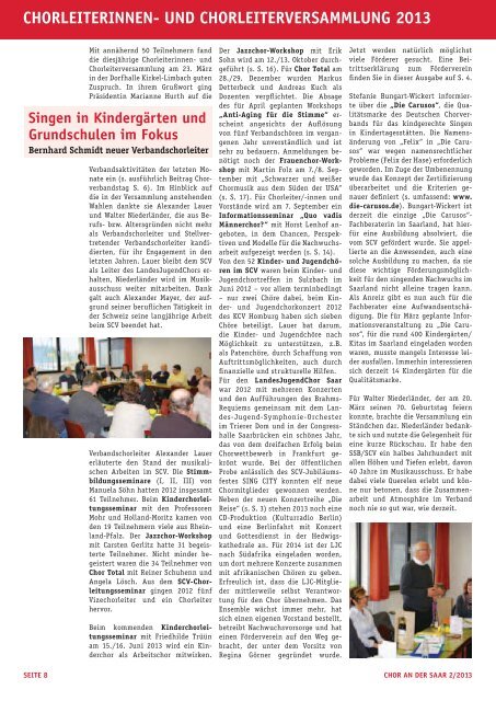 editorial - Saarländischer Chorverband