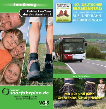 Busverbindungen zum Wandertag (PDF - 1102 ... - Saarpfalz-Kreis