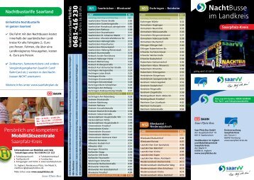 NachtBusse im Landkreis - saarVV