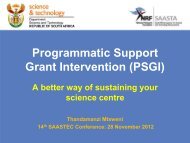 Programmatic Support Grant Intervention (PSGI) - Saastec