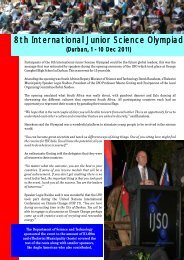 8th International Junior Science Olympiad - Saastec