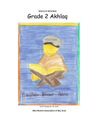 Grade 2 Akhlaq - Shia Muslim Association of Bay Area