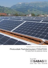 Photovoltaik Flachdachsystem FDS4/FDS5 - Sabag