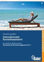 Internationaler Touristikassistent - Sabel