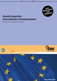 Staatlich geprÃ¼fter Internationaler Touristikassistent - Sabel