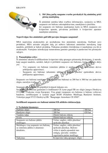 Instrukcija Vertimas. - SABELIJOS PREKYBA UAB