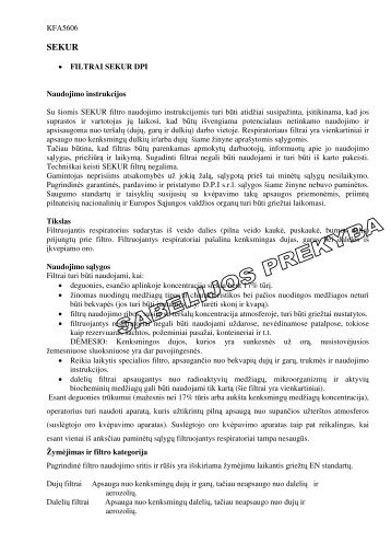 Instrukcija Vertimas. - SABELIJOS PREKYBA UAB