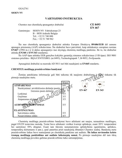 Instrukcija Vertimas. - Sabelijos prekyba