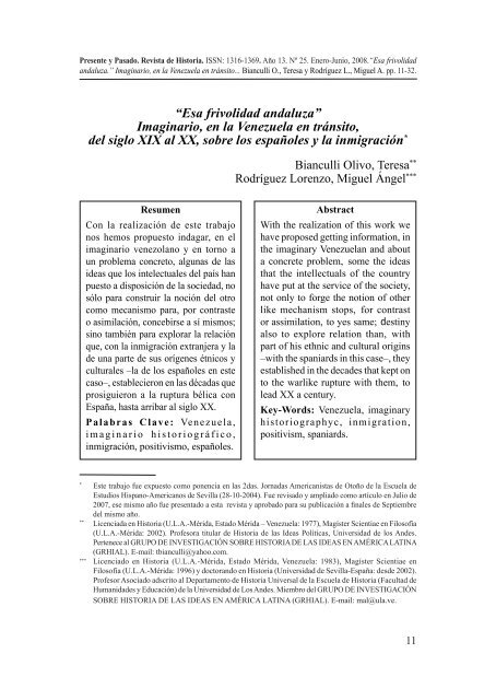 Esa frivolidad andaluza - Saber -ULA - Universidad de Los Andes