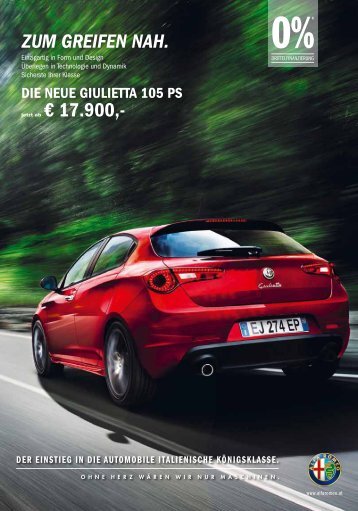 jetzt ab € 17.900,- ZUM GREIFEN NAH. - Alfa  Romeo